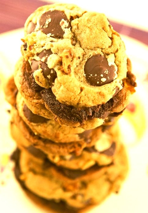 Ganache-Stuffed Chocolate Chip Cookies