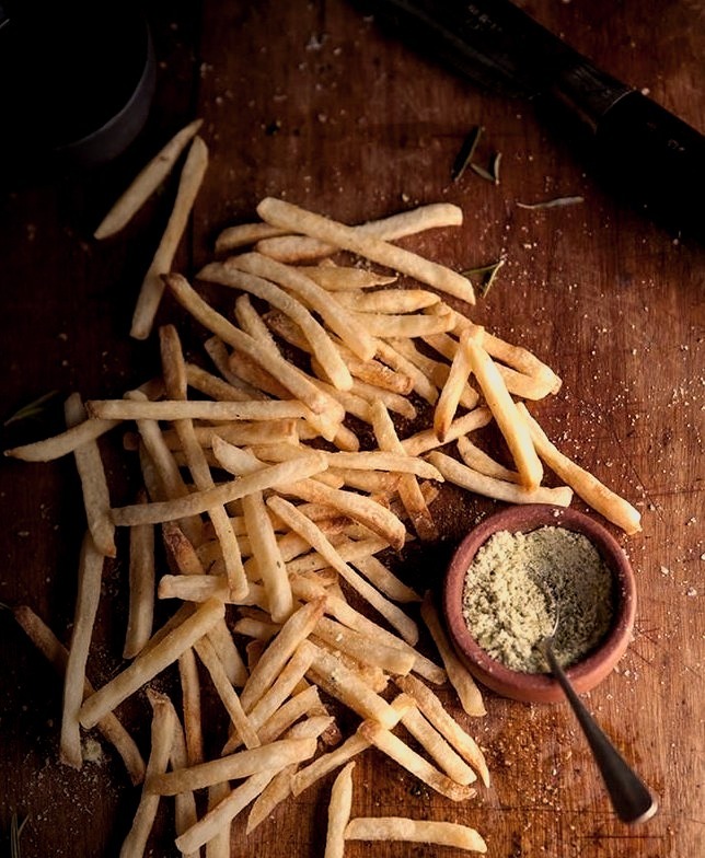 fries with rosemary and lemon salt